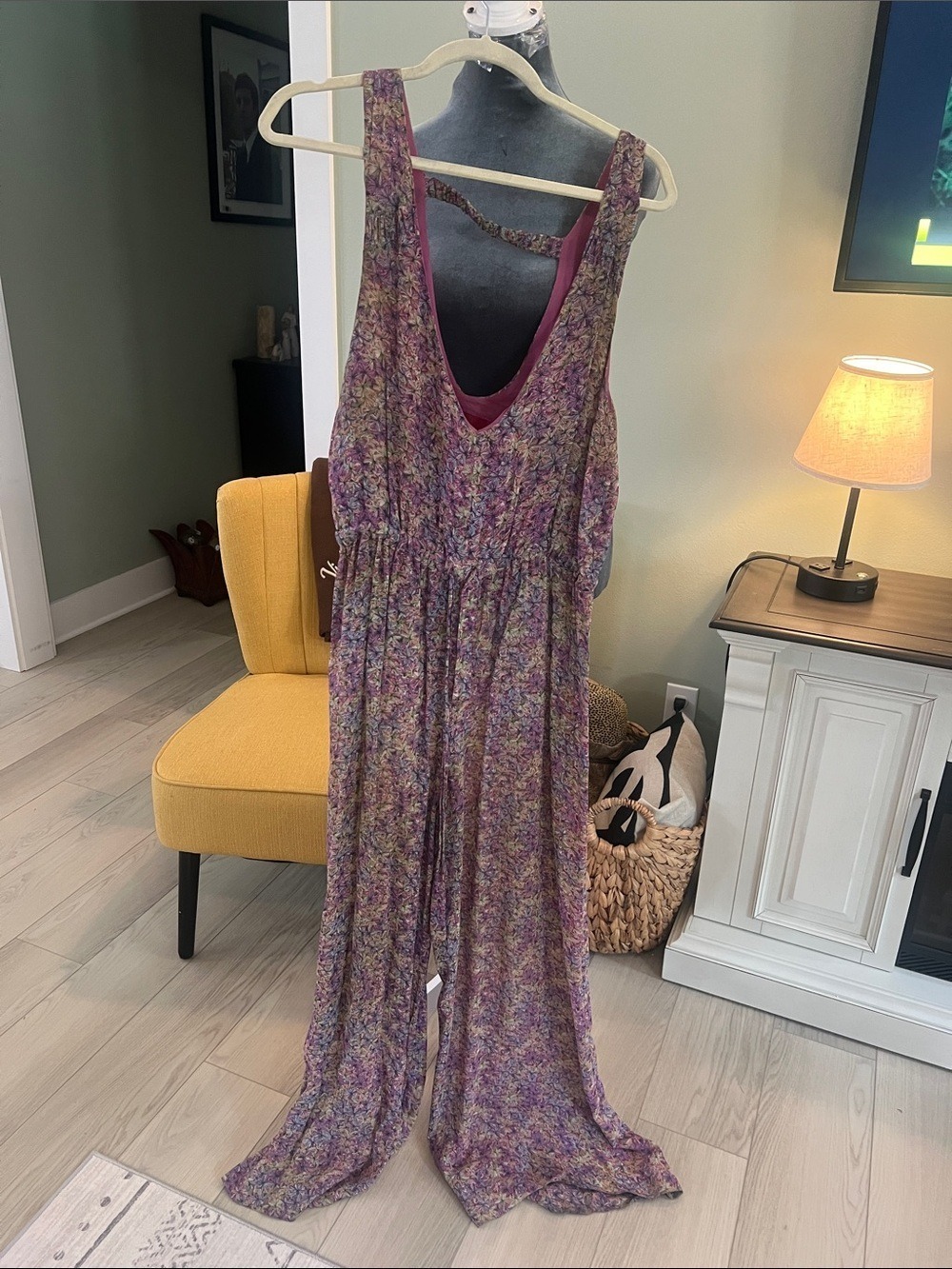 Tigerlily Purple Floral Jumpsuit with Mauve Lining